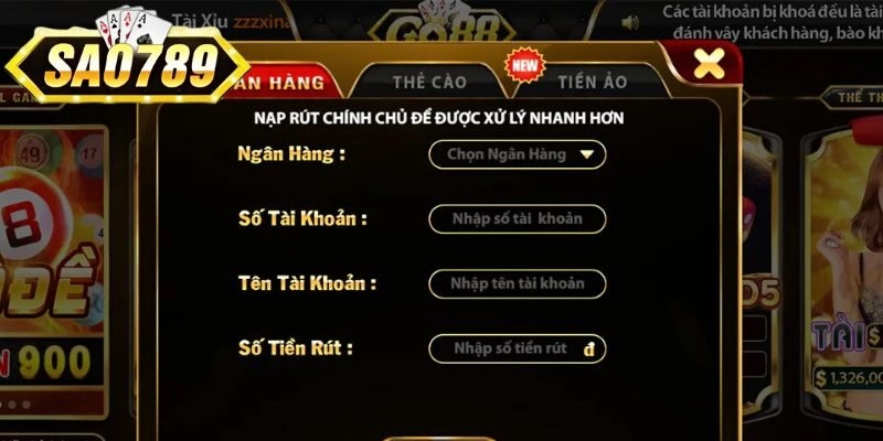 Giao dịch nạp tiền đơn giản, an toàn